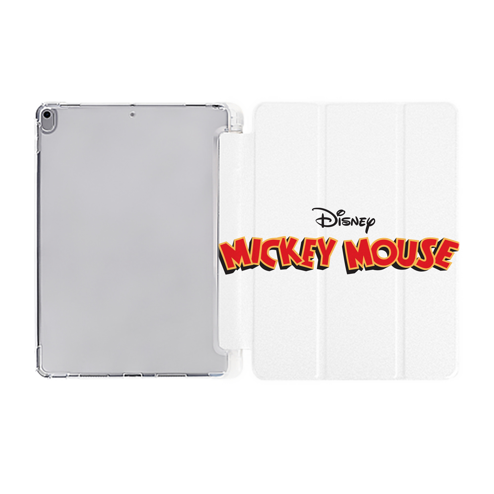 ミッキーマウス Mickey Mouse IPad ケース ペン収納付き 三つ折りスタンド PUレザー×シリコン 対応機種9.5/10.5/10.9インチ